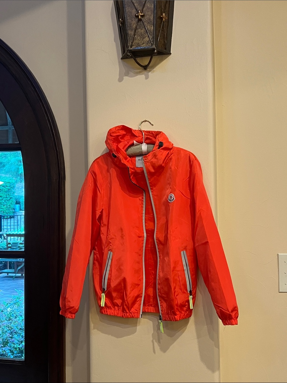 Moncler Orange  Hooded Windbreaker Jacket unisex S/M perfect